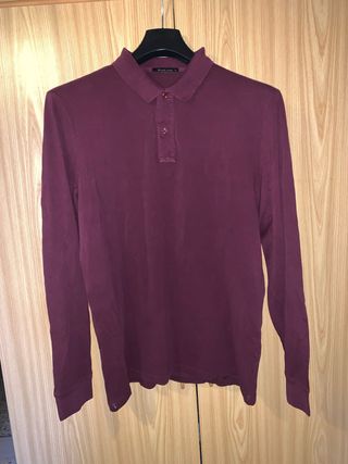 Polo Bruno Leoni viola manica lunga