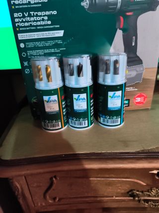 Taladro Parkside 20V + Set Brocas