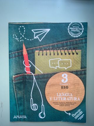 Libro ANAYA Lengua 3 ESO 1er trimestre 