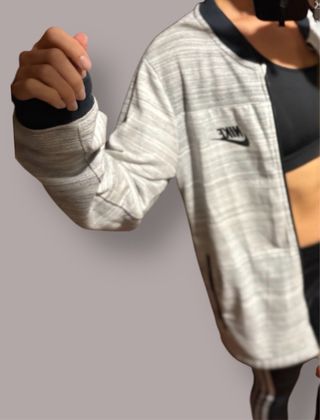 Sudadera Nike cremallera gris S