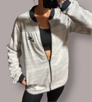 Sudadera Nike cremallera gris S
