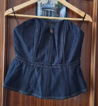 Top vaquero denim azul