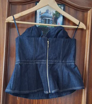 Top vaquero denim azul