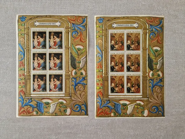 Set 6 foglietti francobolli Cook Islands 1967