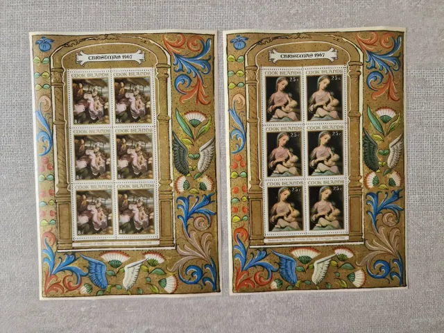 Set 6 foglietti francobolli Cook Islands 1967