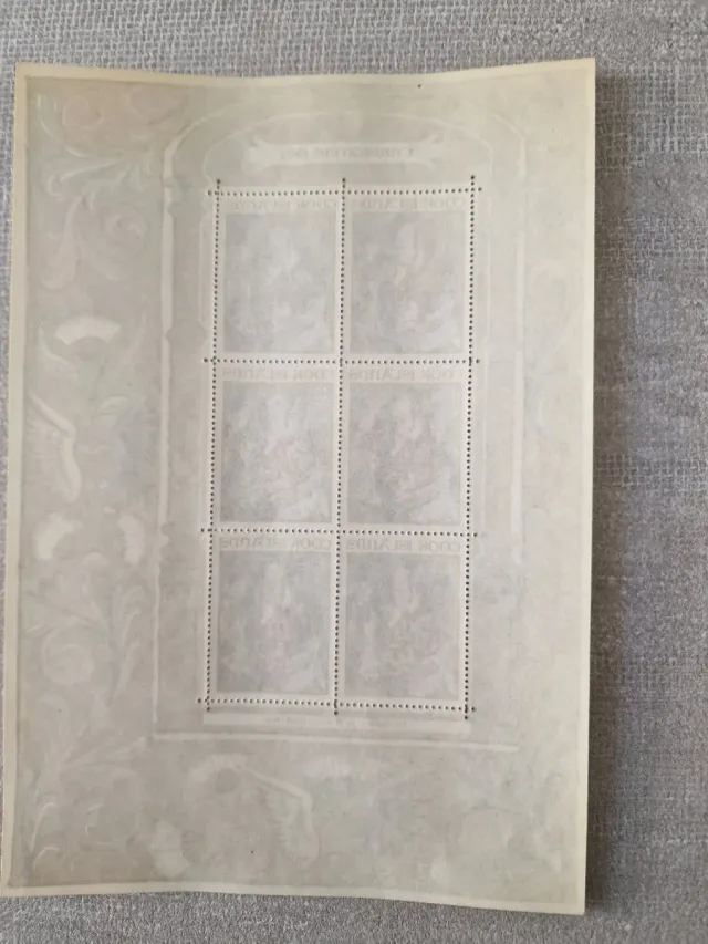 Set 6 foglietti francobolli Cook Islands 1967