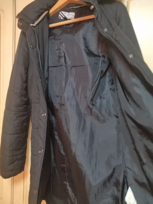 Abrigo acolchado mujer negro