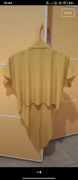 Camicetta corta donna gialla