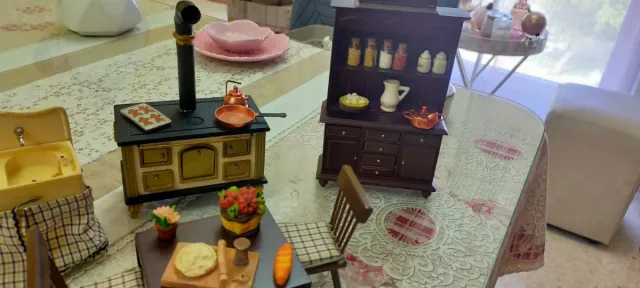Cocina miniatura casa de muñecas