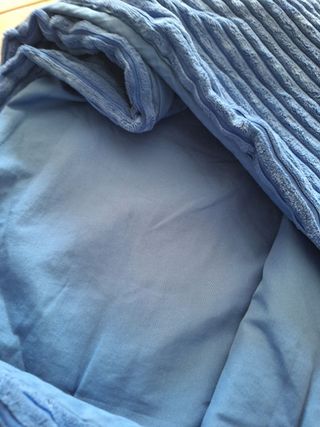 SET PLAID + CUSCINO BLU IN COTONE