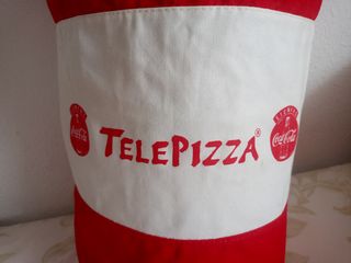 Mochila Telepizza Coca Cola Roja y Blanca
