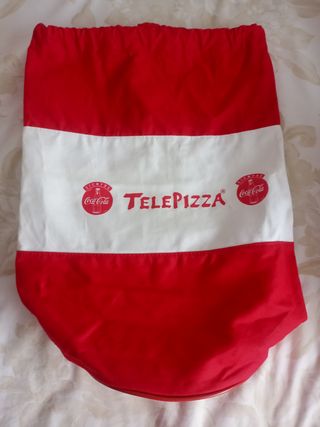 Mochila Telepizza Coca Cola Roja y Blanca
