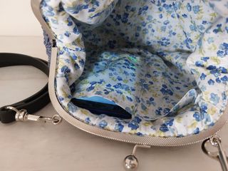 Bolso crochet vintage azul nuevo