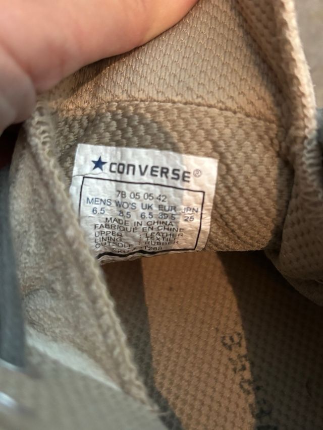 Converse All Stars Beige/Negras Talla 39’5