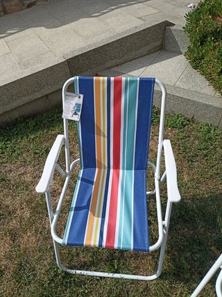 2 sillas plegables de playa camping