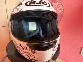 Casco HJC Blanco Mariposa Morada