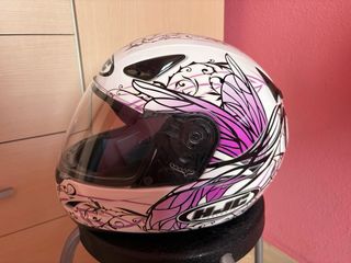 Casco HJC Blanco Mariposa Morada