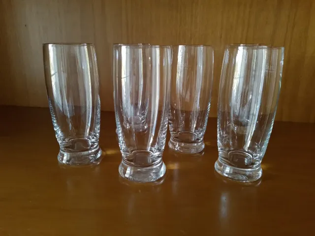 6 Vasos de tubo, cristal