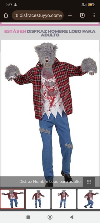 Disfraz Hombre Lobo adultos y bebé 