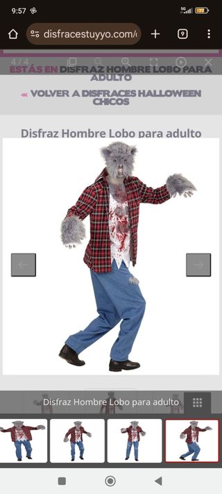 Disfraz Hombre Lobo adultos y bebé 