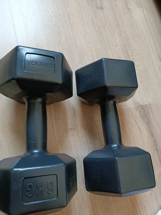 Dos mancuernas de 6kg
