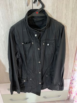 Chaqueta fina algodón negra