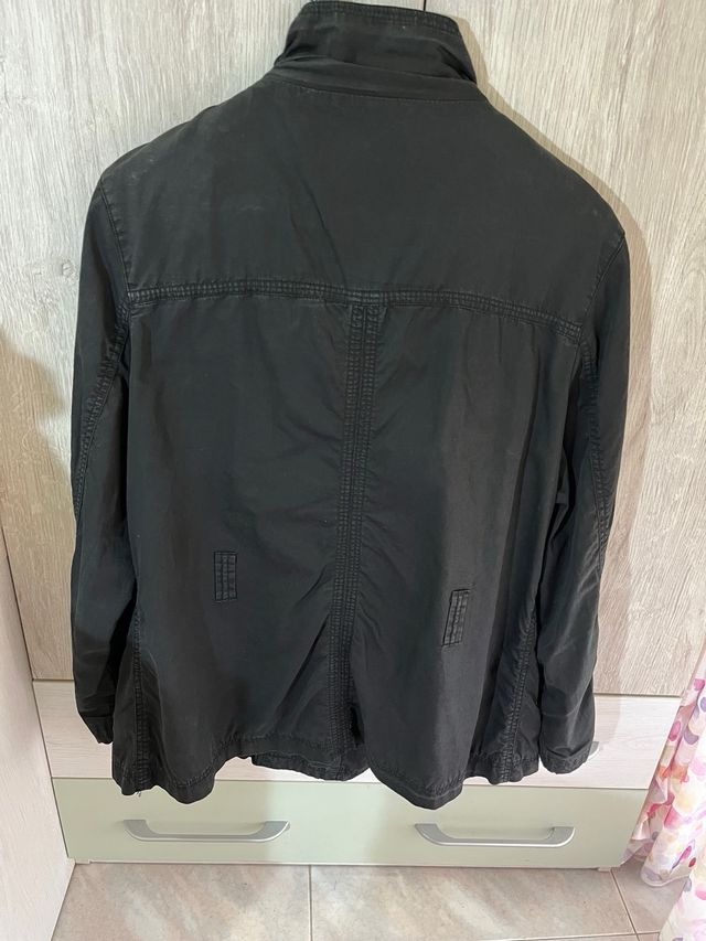 Chaqueta fina algodón negra