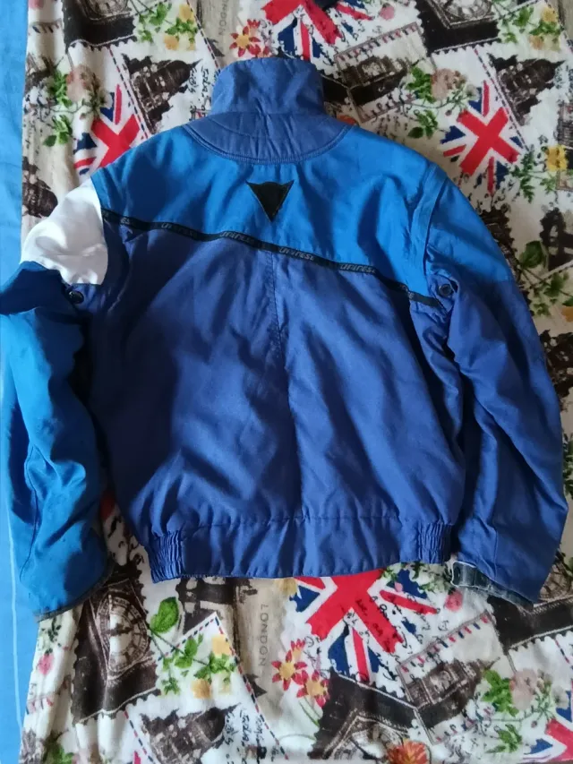 Giacca moto Dainese blu e bianca