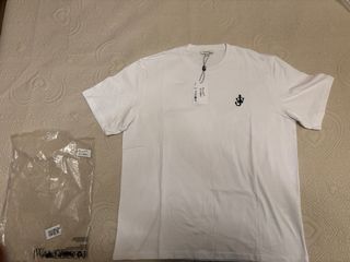 T-shirt JW Anderson ricamo ancora L bianco
