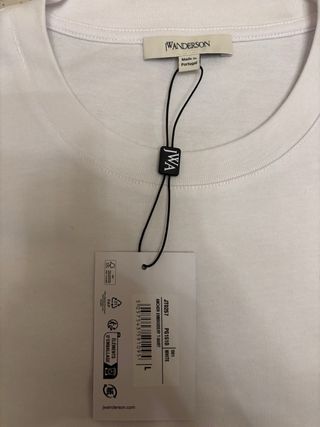 T-shirt JW Anderson ricamo ancora L bianco