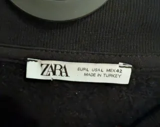 Sudadera Zara Après Noir Talla L