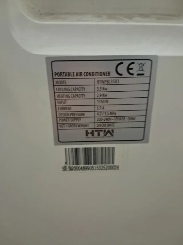 Aire acondicionado portátil htw 3500 frigorías