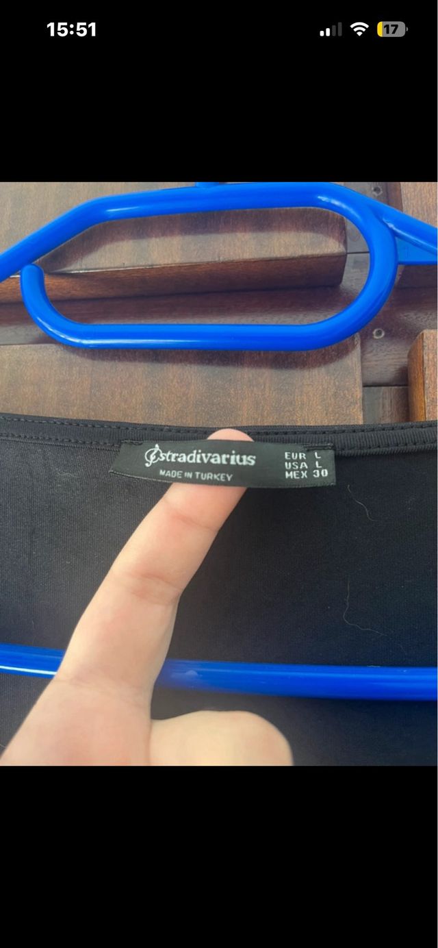 Body negro Stradivarius manga larga