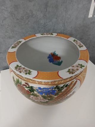 Antico Vaso Fioriera in Ceramica Porcellana Orient
