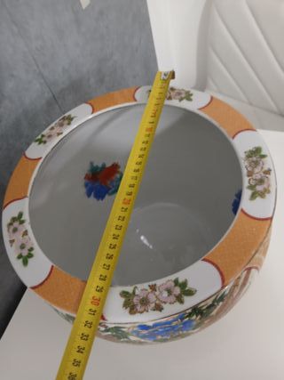 Antico Vaso Fioriera in Ceramica Porcellana Orient