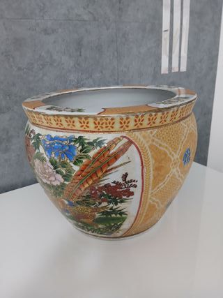 Antico Vaso Fioriera in Ceramica Porcellana Orient