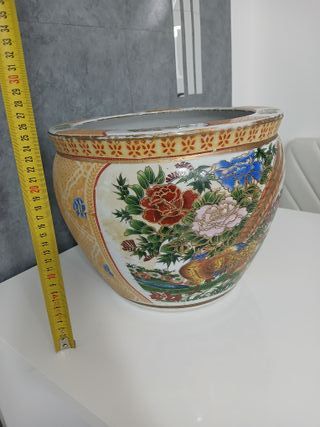 Antico Vaso Fioriera in Ceramica Porcellana Orient