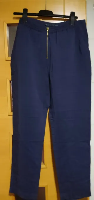 Pantalones Zara Mujer Talla L Azul