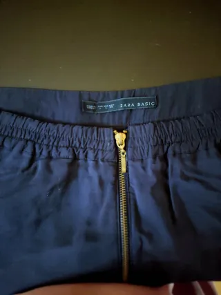 Pantalones Zara Mujer Talla L Azul
