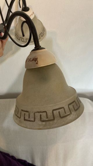 Lámpara de techo metal y cristal