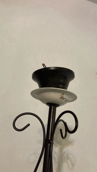 Lámpara de techo metal y cristal
