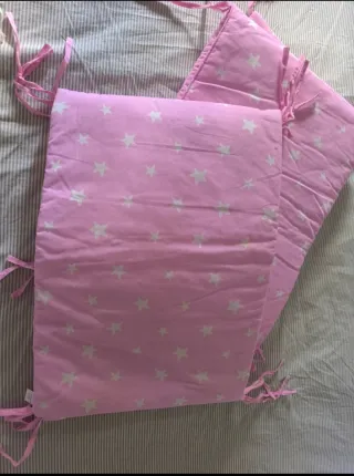 Chichonera para cuna estrellas rosa