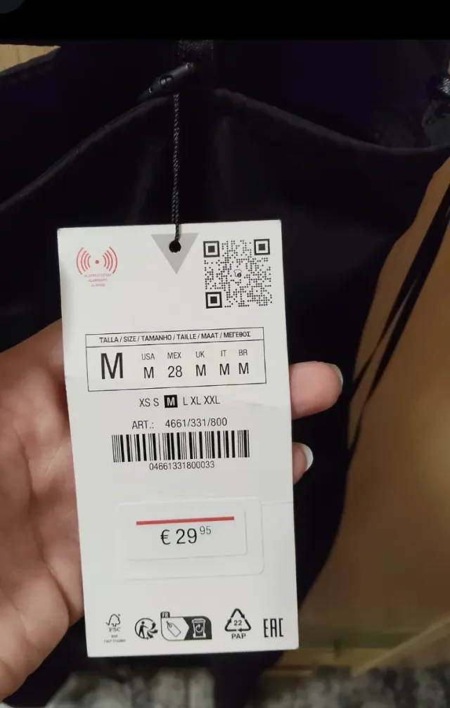 Vestido negro Zara talla M