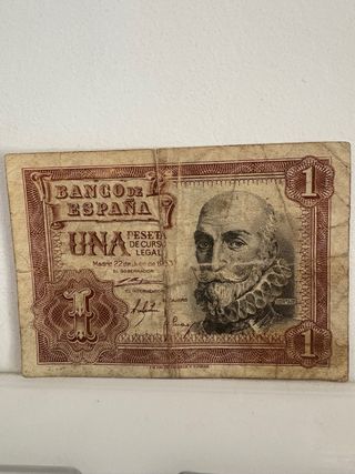Billete 1 Peseta Banco de España