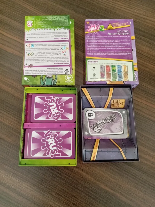 Juego de cartas Virus! y Virus! 2 Evolution
