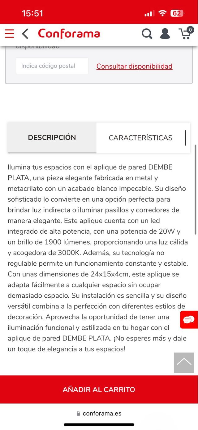 Lámpara diseño panal LED ALEKAR