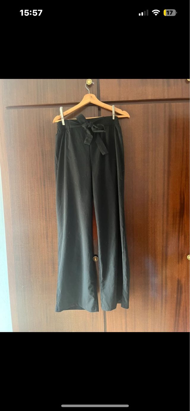 Pantalones anchos negros Shein