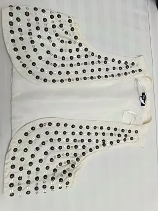 Chaleco mujer Blanc plateado y blanco