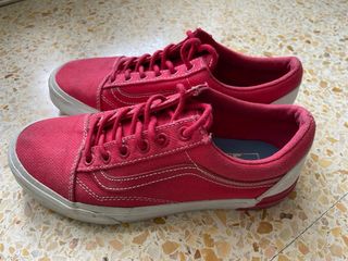 Vans Old Skool rosse e bianche