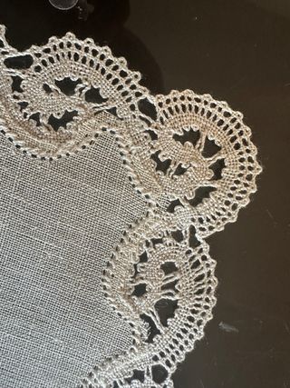 Runner tavolo antico in lino beige